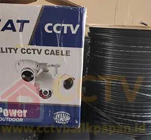 CCTV cable RG6 with power, 300 meters, ideal for security camera installations.